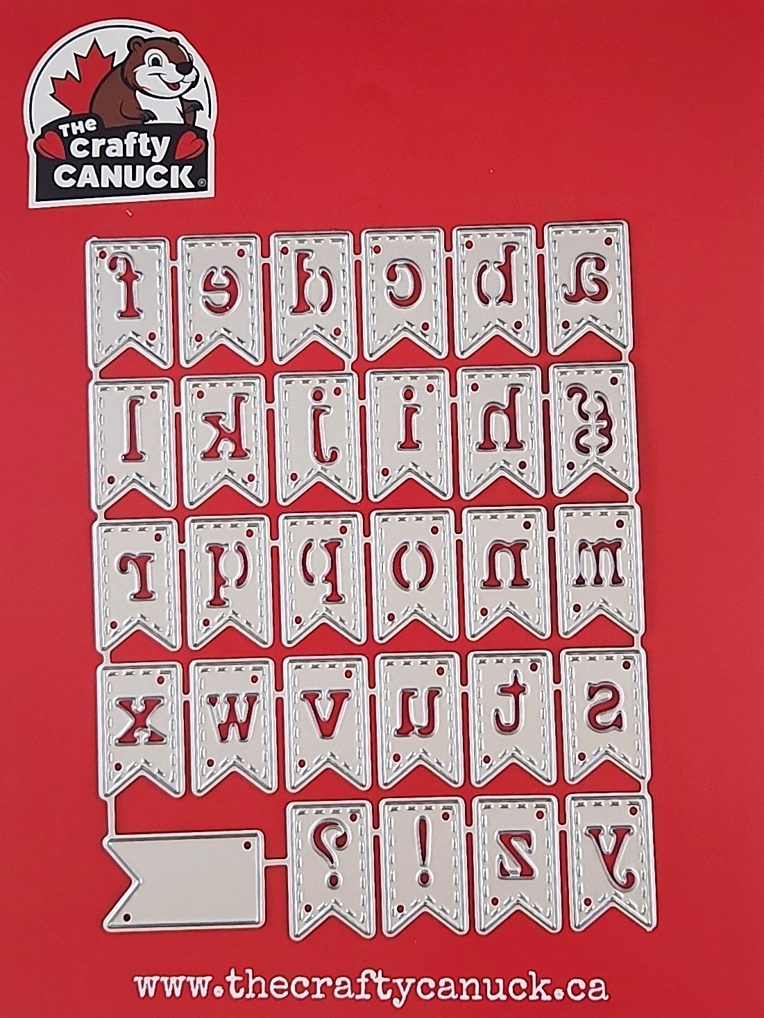 The Crafty Canuck Dies Stitched Alphabet banner