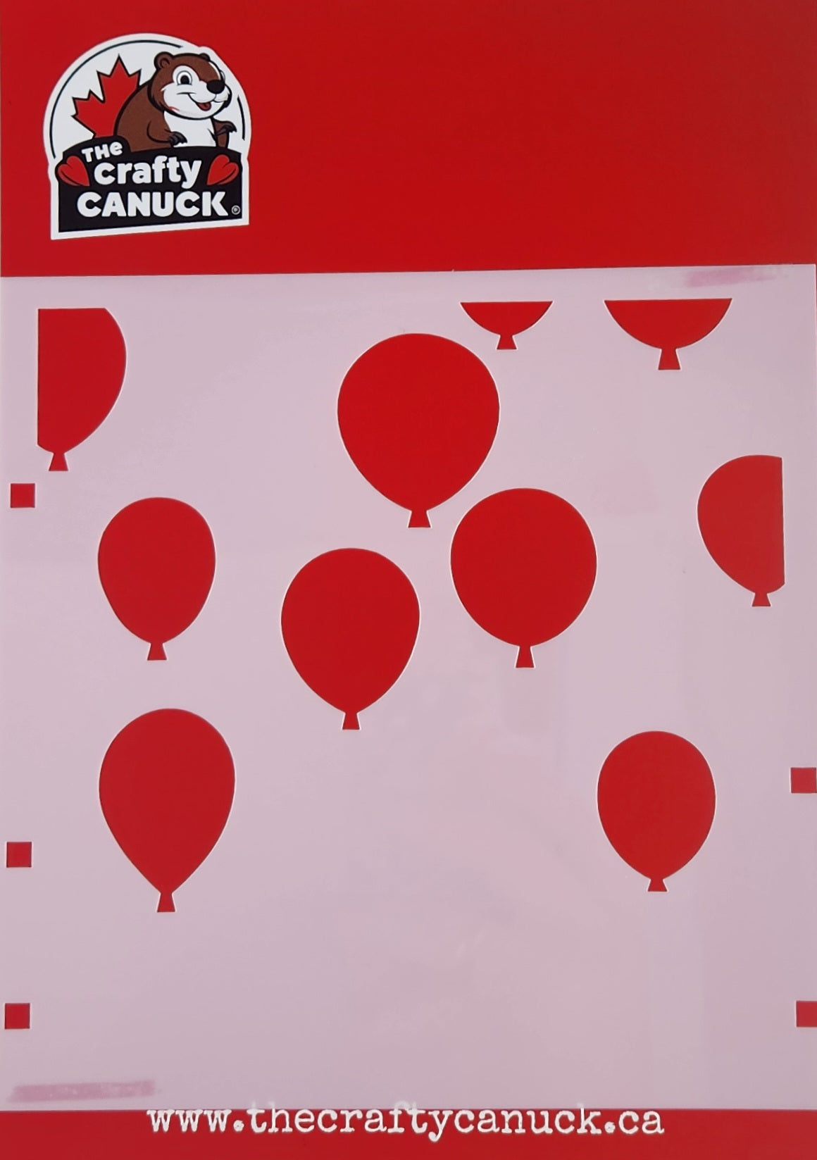 The Crafty Canuck Stencil 6x6 Balloons #1