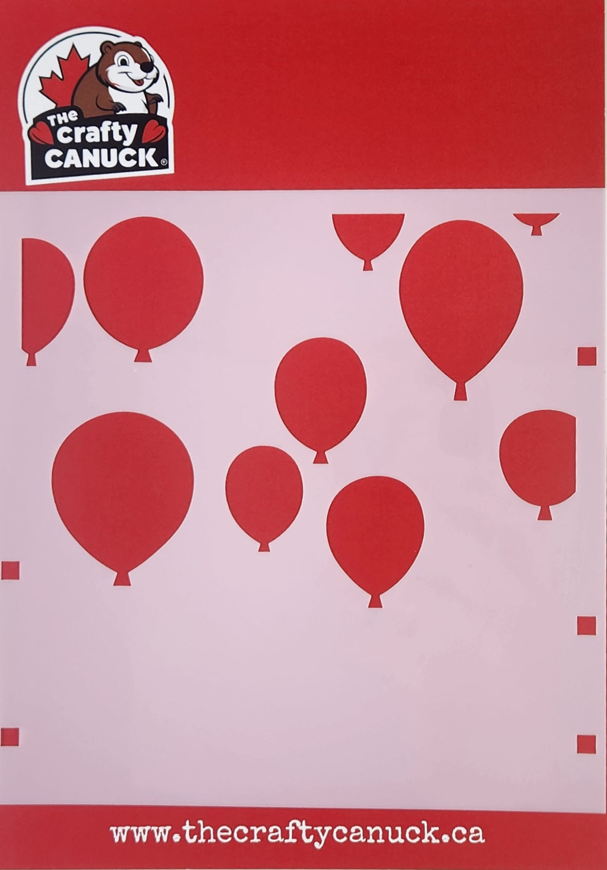 The Crafty Canuck Stencil 6x6 Balloons #3
