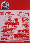 The Crafty Canuck Stencil 6x6 Faded Bricks
