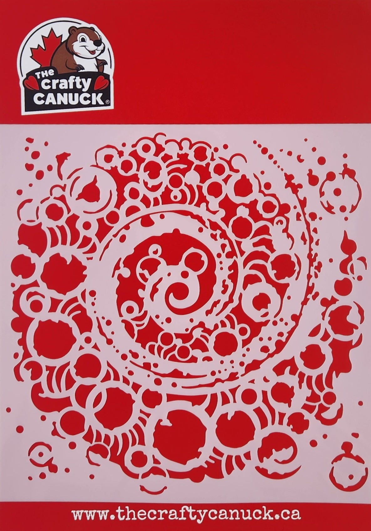 The Crafty Canuck Stencil 6x6 Bubble Swirl