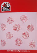 The Crafty Canuck Stencil 6x6 Circles with Dot Pattern