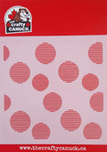 The Crafty Canuck Stencil 6x6 Circles with Line Pattern