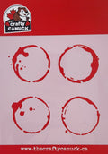 The Crafty Canuck Stencil 6x6 Coffee Stains