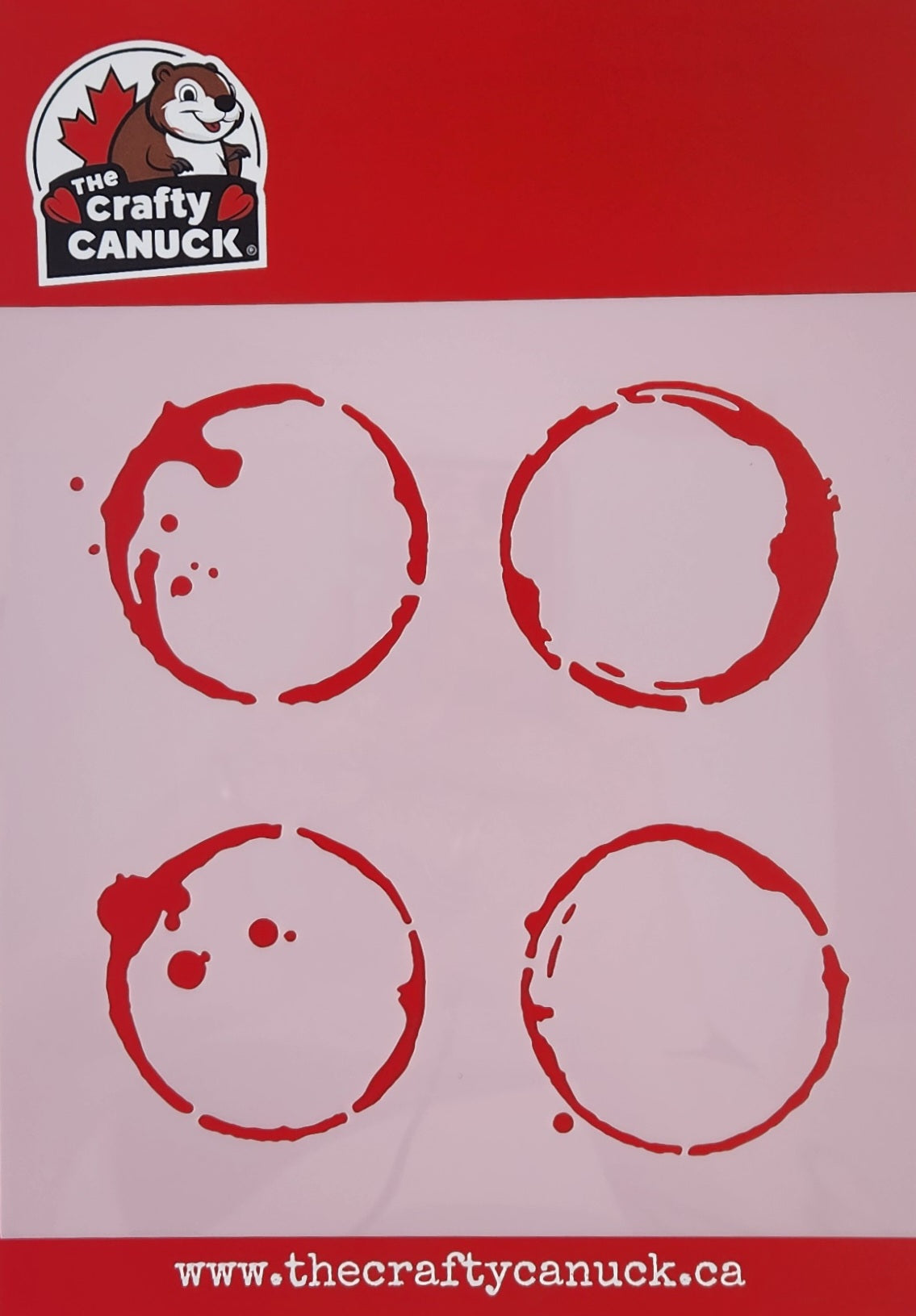 The Crafty Canuck Stencil 6x6 Coffee Stains