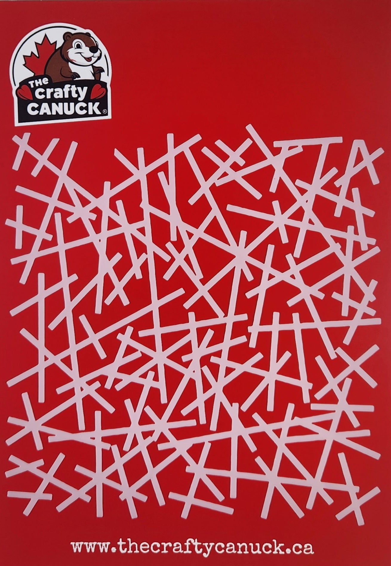 The Crafty Canuck Stencil 6x6 Crisscrossed Lines