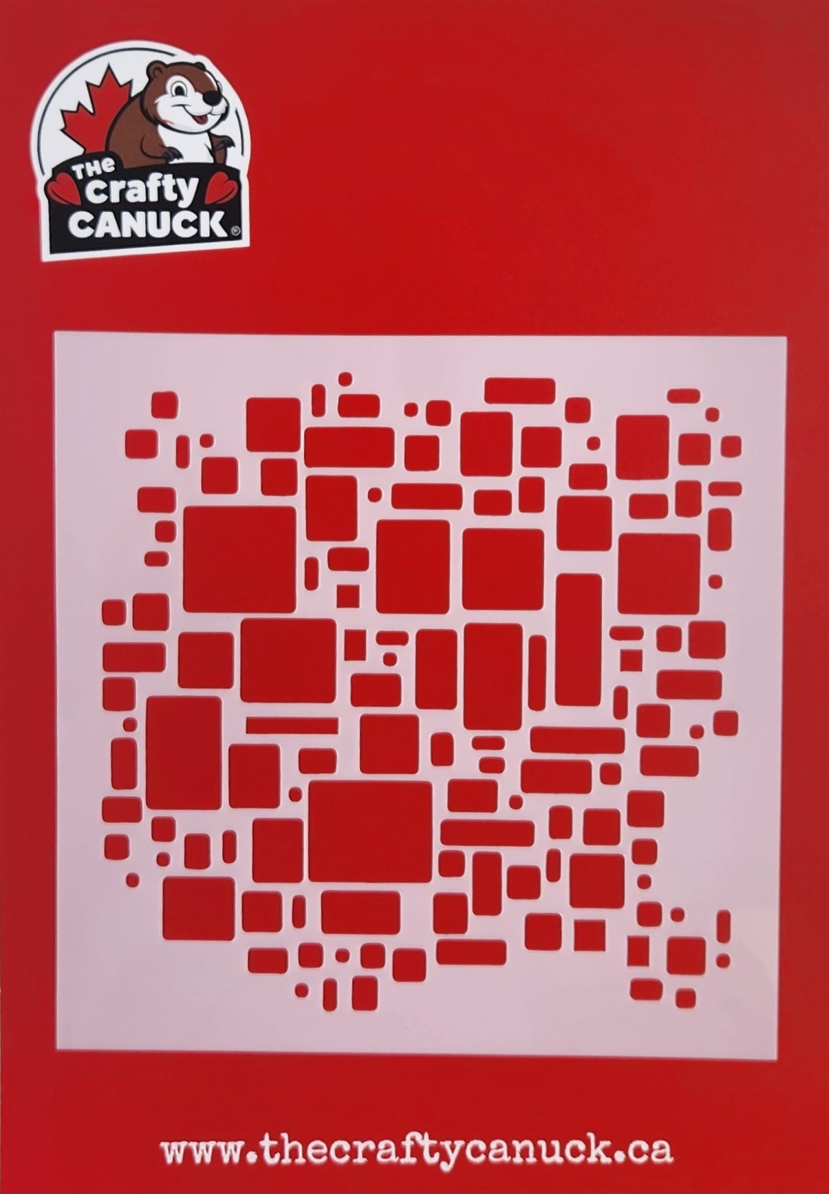 The Crafty Canuck Stencil 6x6 Groovy Cubes