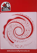 The Crafty Canuck Stencil 6x6 Swirl with Dots and Lines