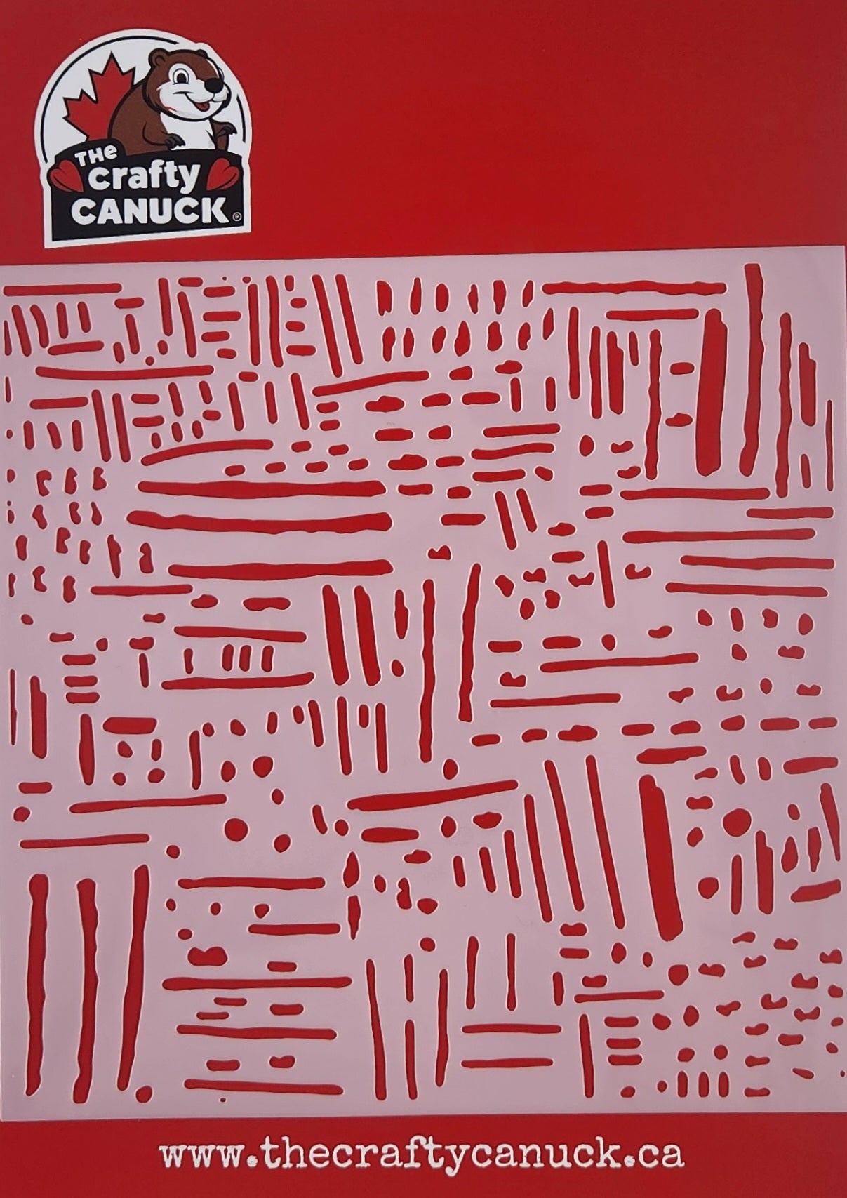 The Crafty Canuck Stencil 6x6 Lines and Dots