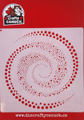 The Crafty Canuck Stencil 6x6 Swirl with Dots