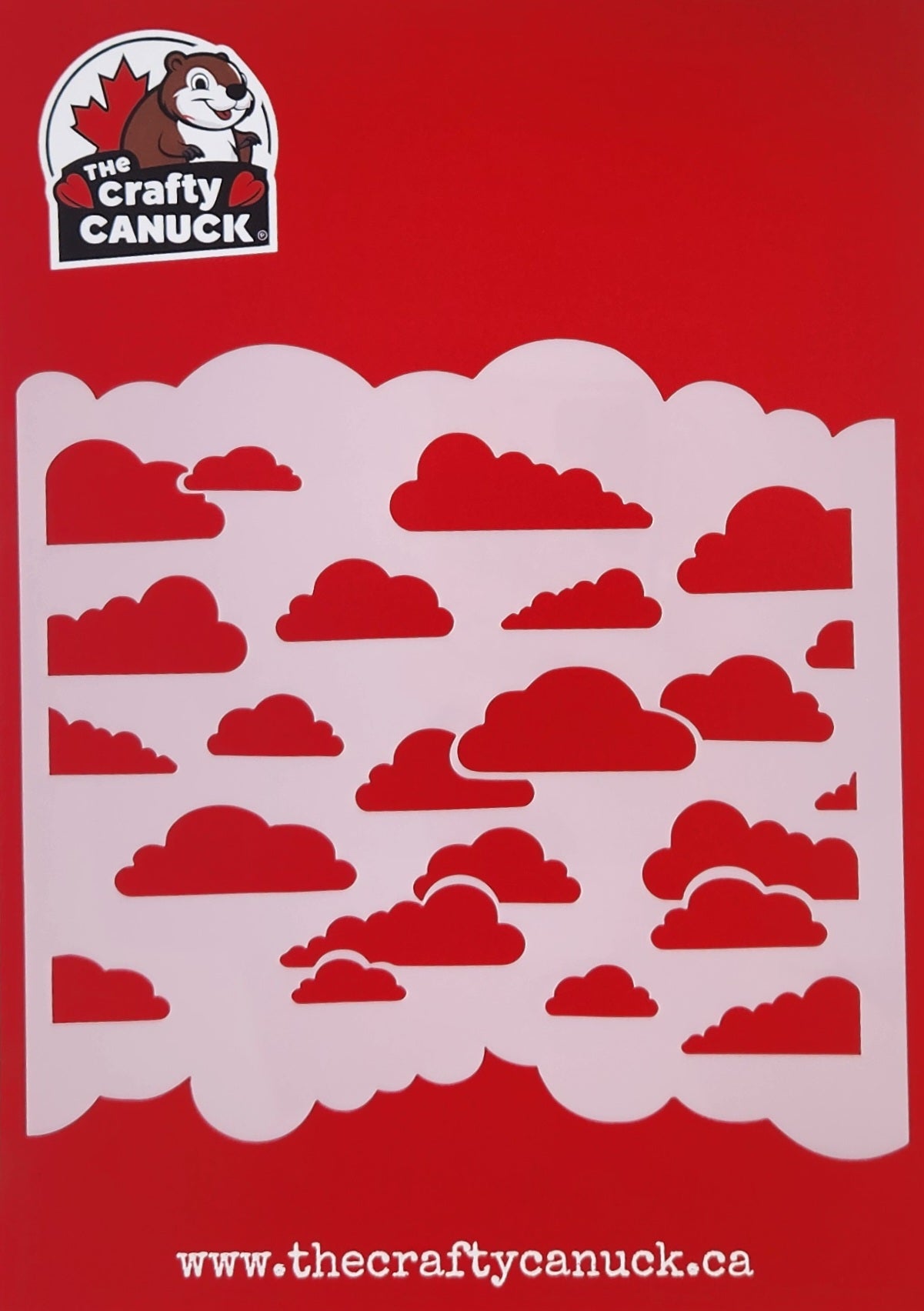 The Crafty Canuck Stencil 6x6 Fluffy Clouds