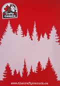 The Crafty Canuck Stencil 6x6 Forest with Shadow