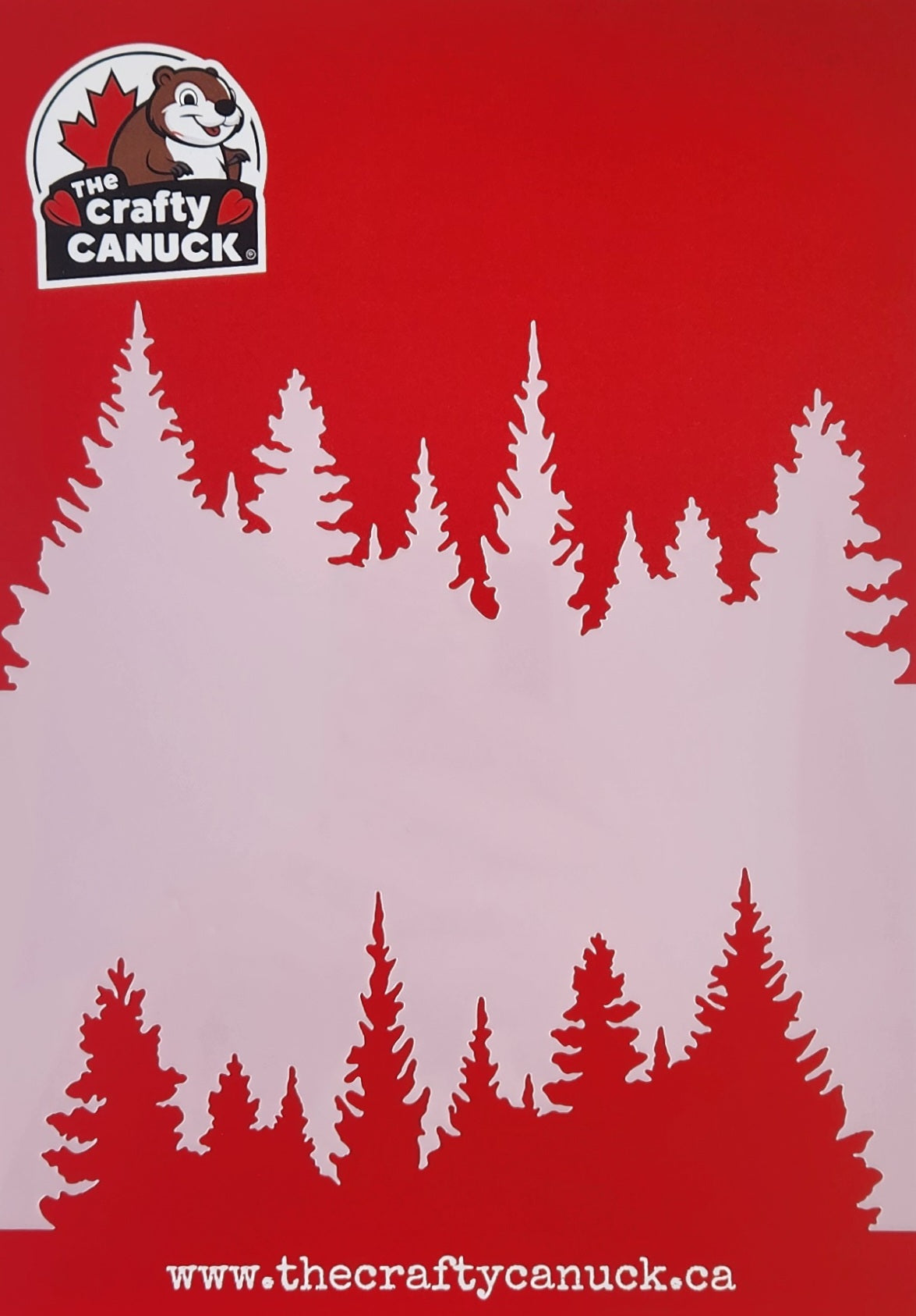 The Crafty Canuck Stencil 6x6 Forest with Shadow