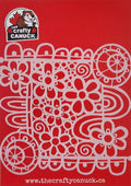 The Crafty Canuck Stencil 6x6 Groovy Flowers