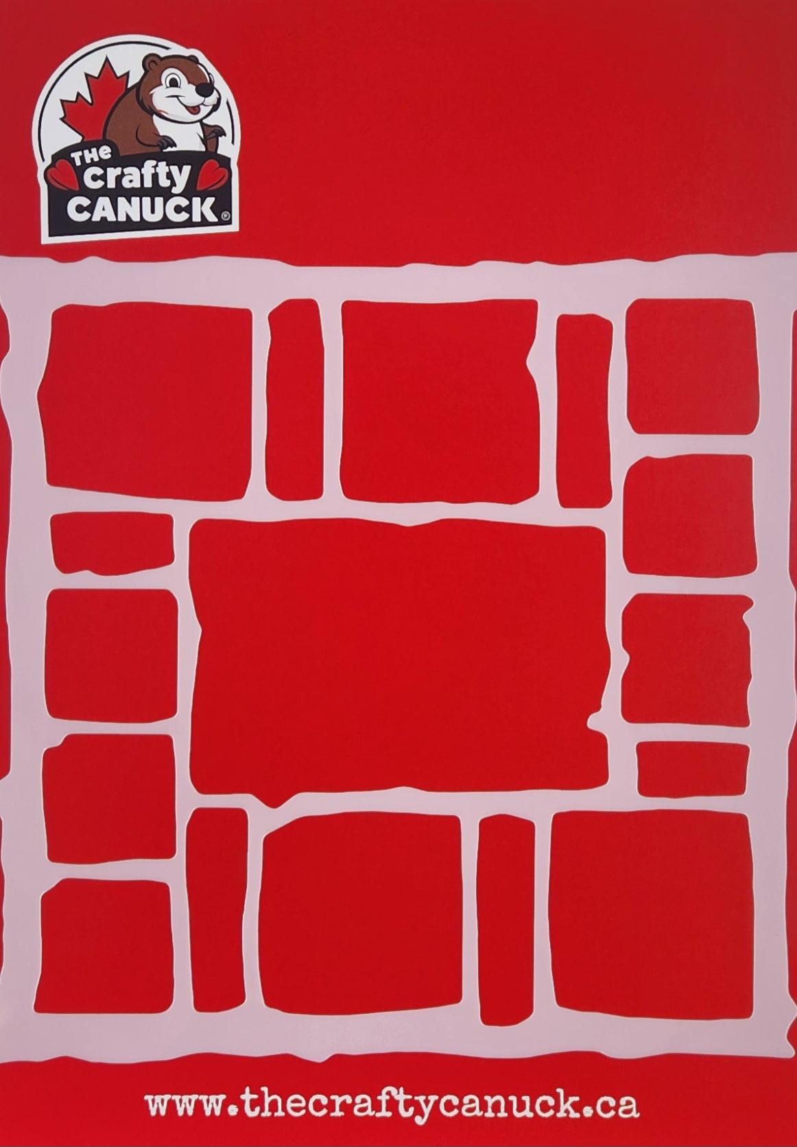 The Crafty Canuck Stencil 6x6 Large Square Windows