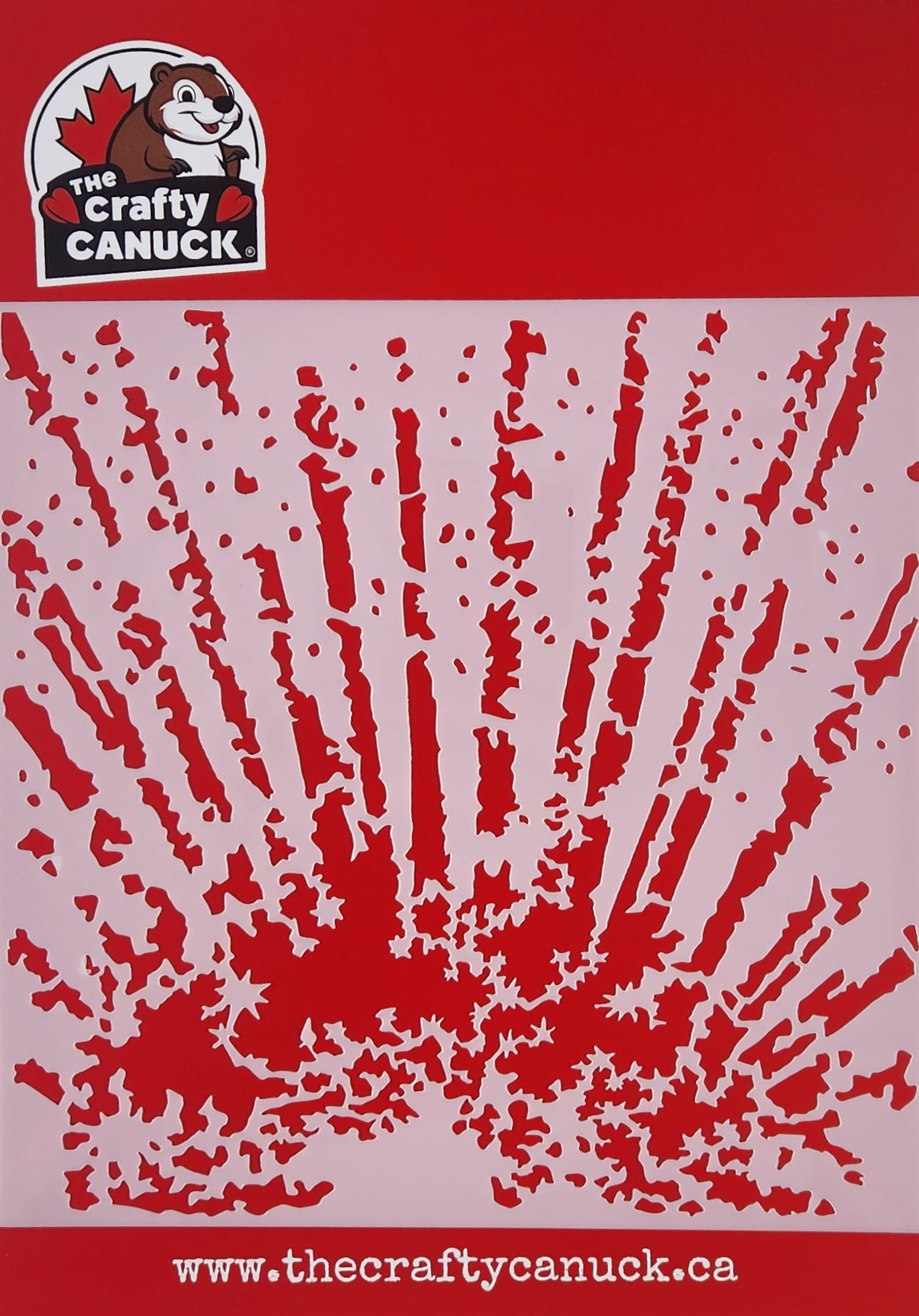 The Crafty Canuck Stencil 6x6 Light Rays