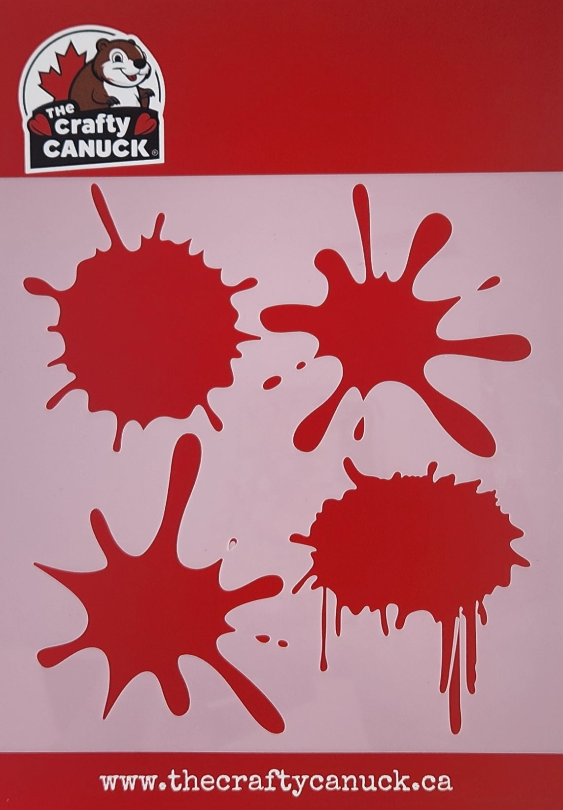 The Crafty Canuck Stencil 6x6 Large Paint Splotches