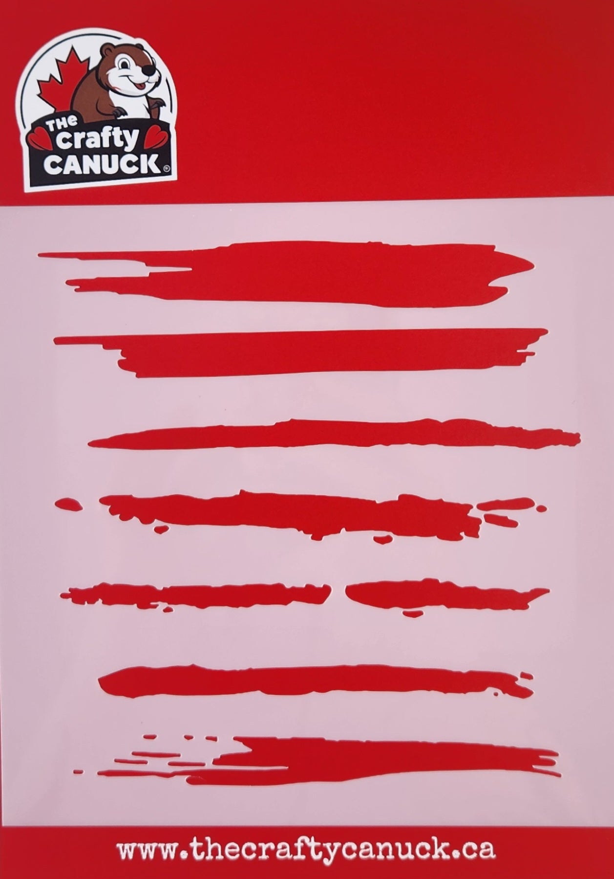 The Crafty Canuck Stencil 6x6 Paint Streaks