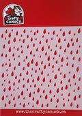 The Crafty Canuck Stencil 6x6 Rain Drops