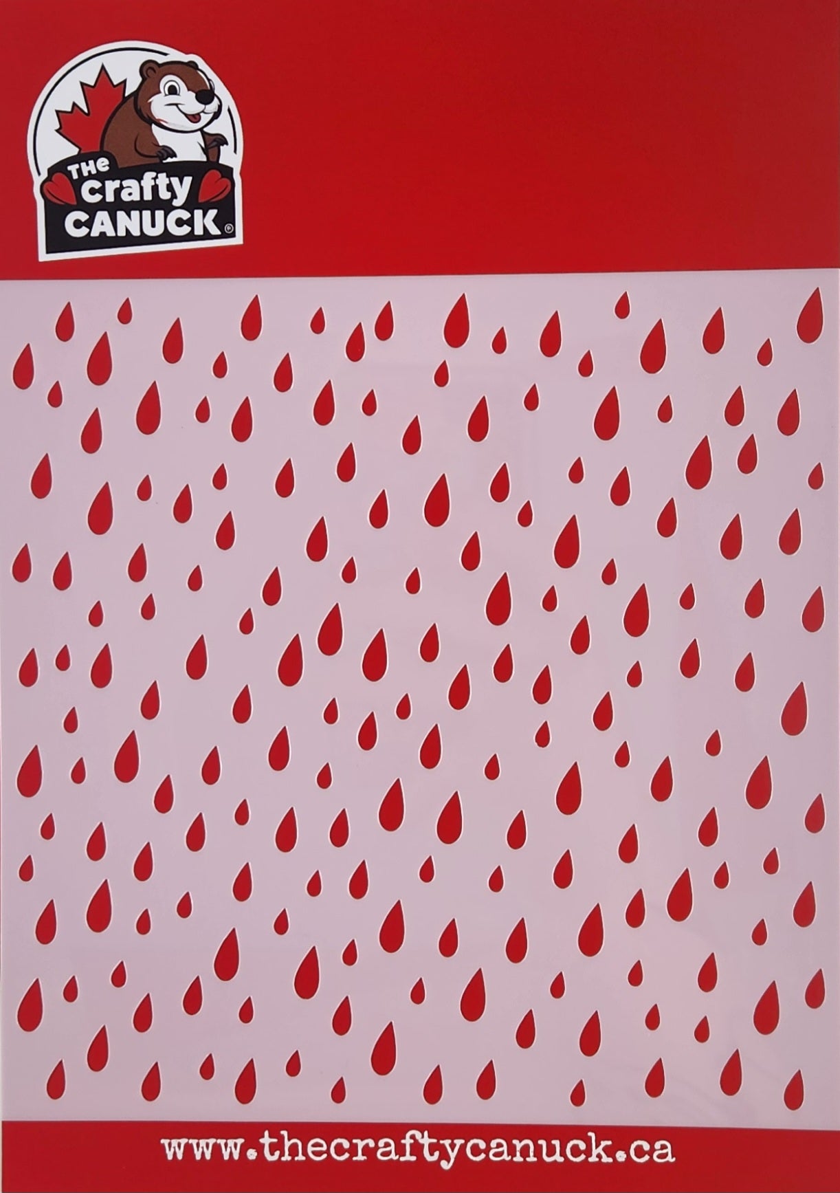 The Crafty Canuck Stencil 6x6 Rain Drops
