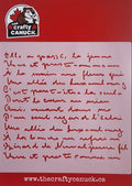 The Crafty Canuck Stencil 6x6 Short Script #1