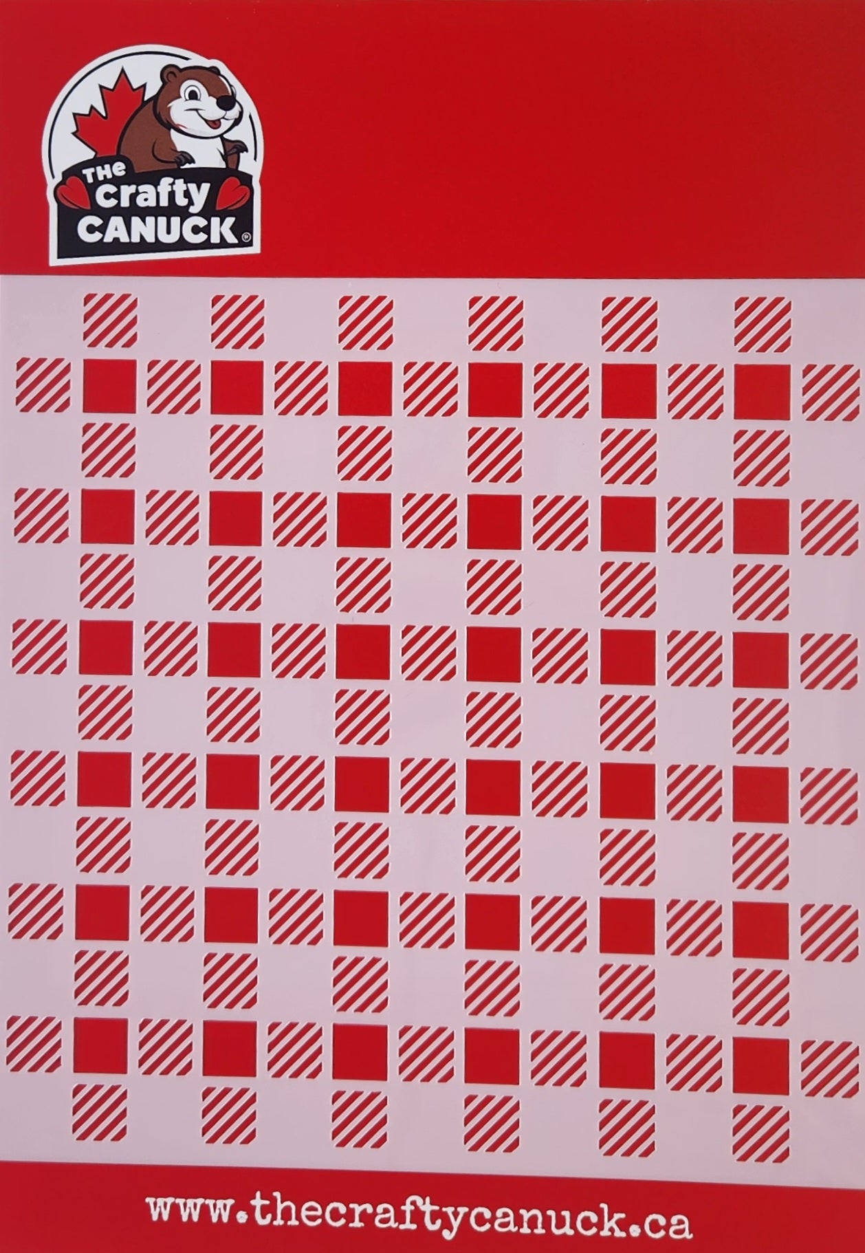 The Crafty Canuck Stencil 6x6 Squares with Pattern