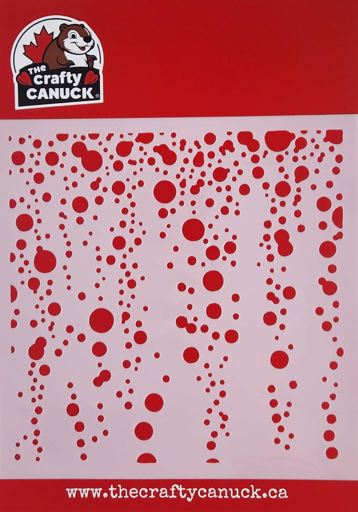 The Crafty Canuck Stencil 6x6 Stream of Bubbles