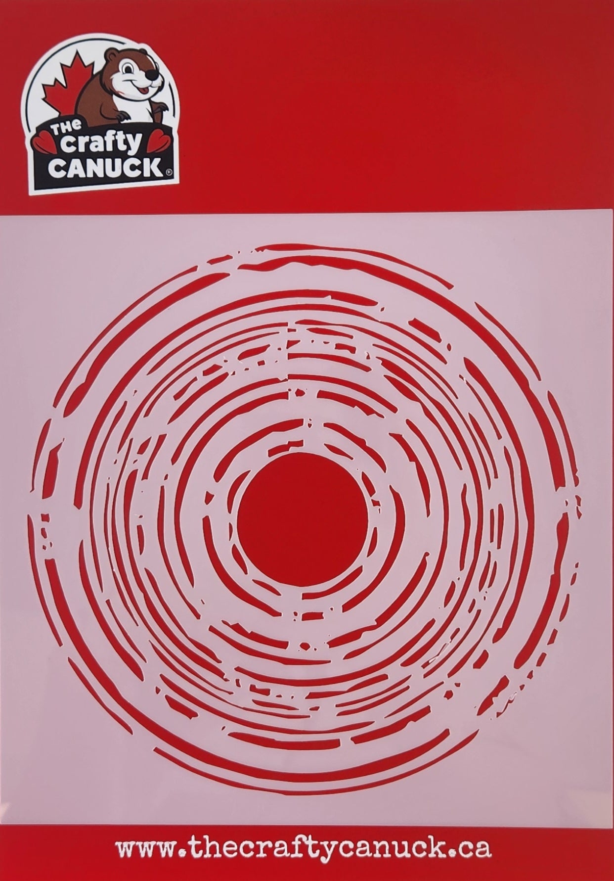 The Crafty Canuck Stencil 6x6 Large Sketched Circle