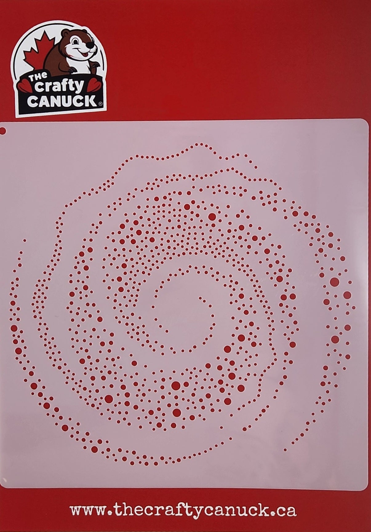 The Crafty Canuck Stencil 6x6 Swirl