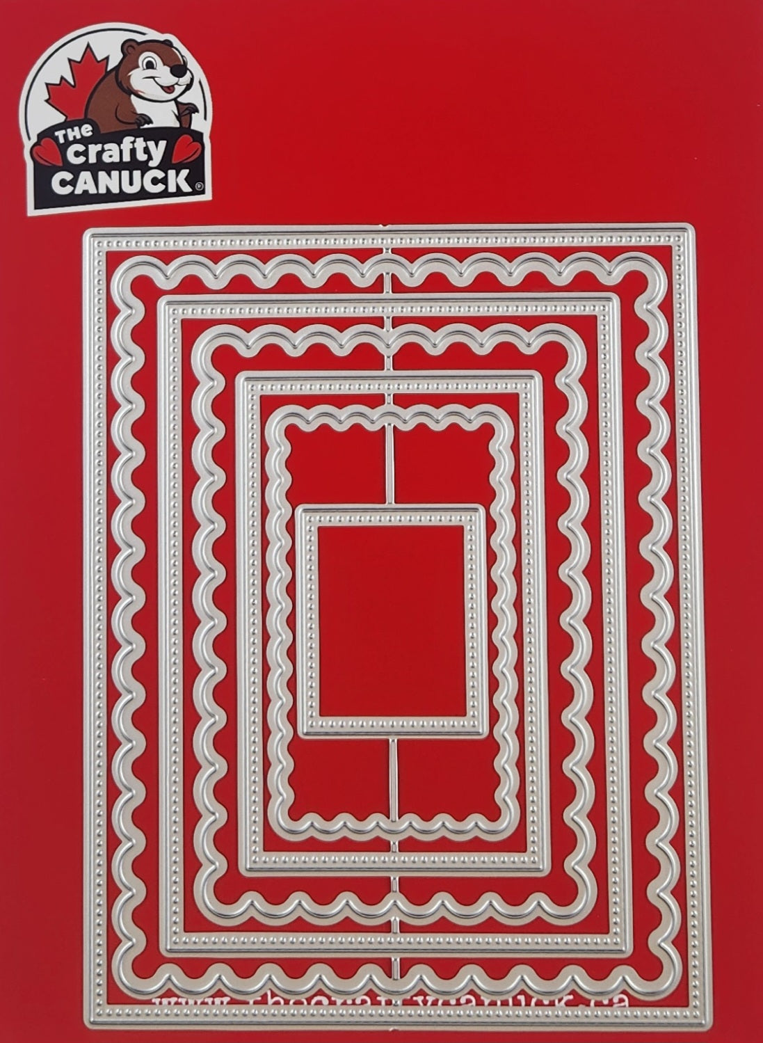 The Crafty Canuck Dies Stitched and Scalloped Rectangle Frames