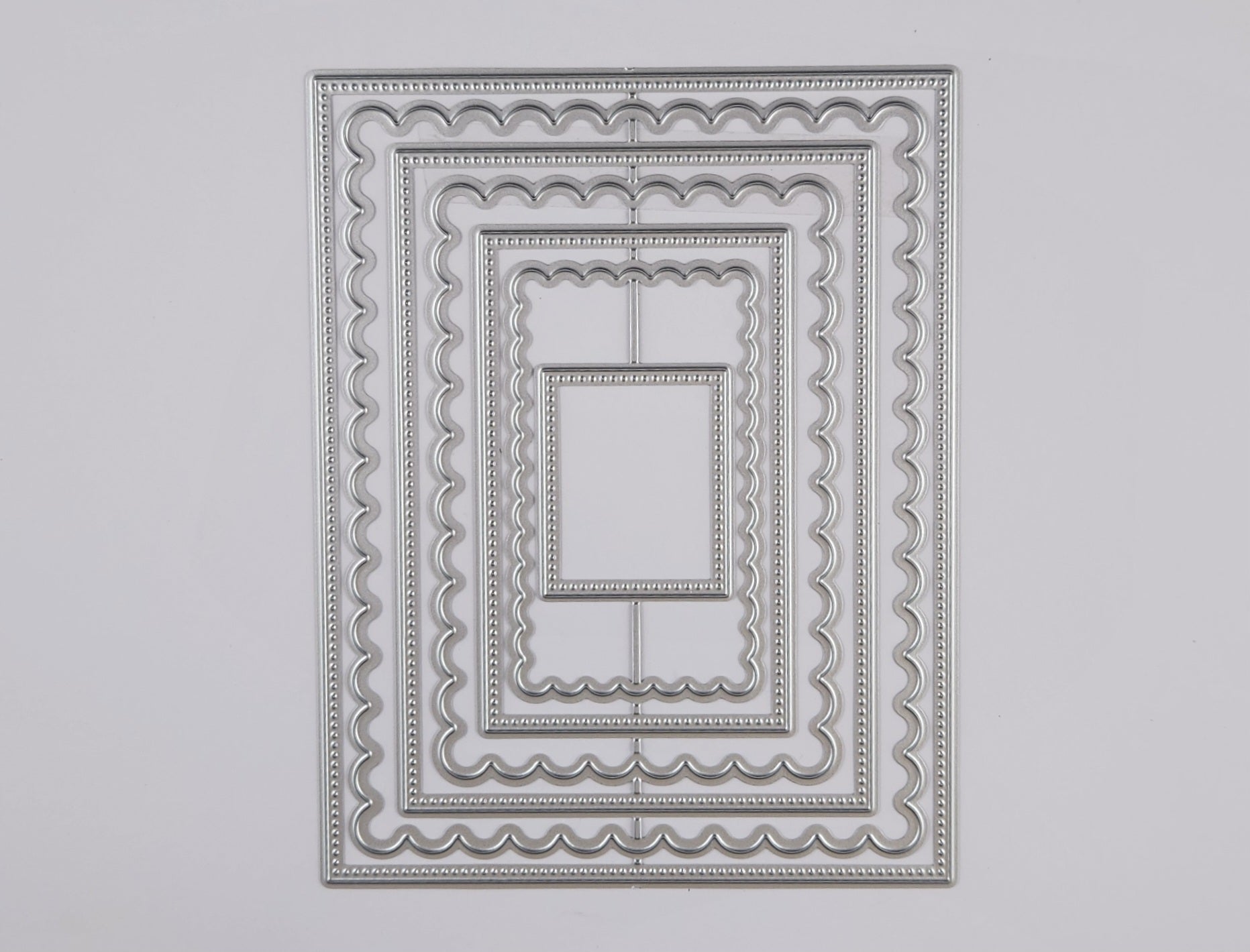 The Crafty Canuck Dies Stitched and Scalloped Rectangle Frames