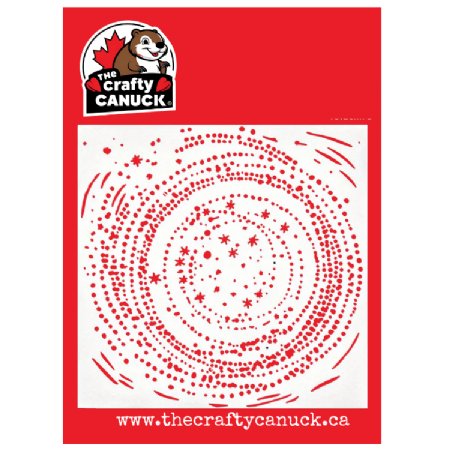 The Crafty Canuck Stencil 6x6 Starry Swirl