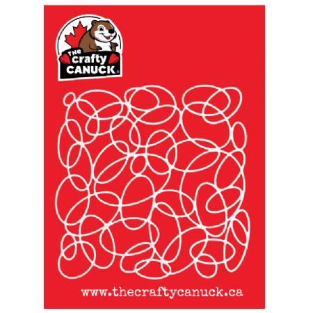 The Crafty Canuck Stencil 6x6 Scribbles